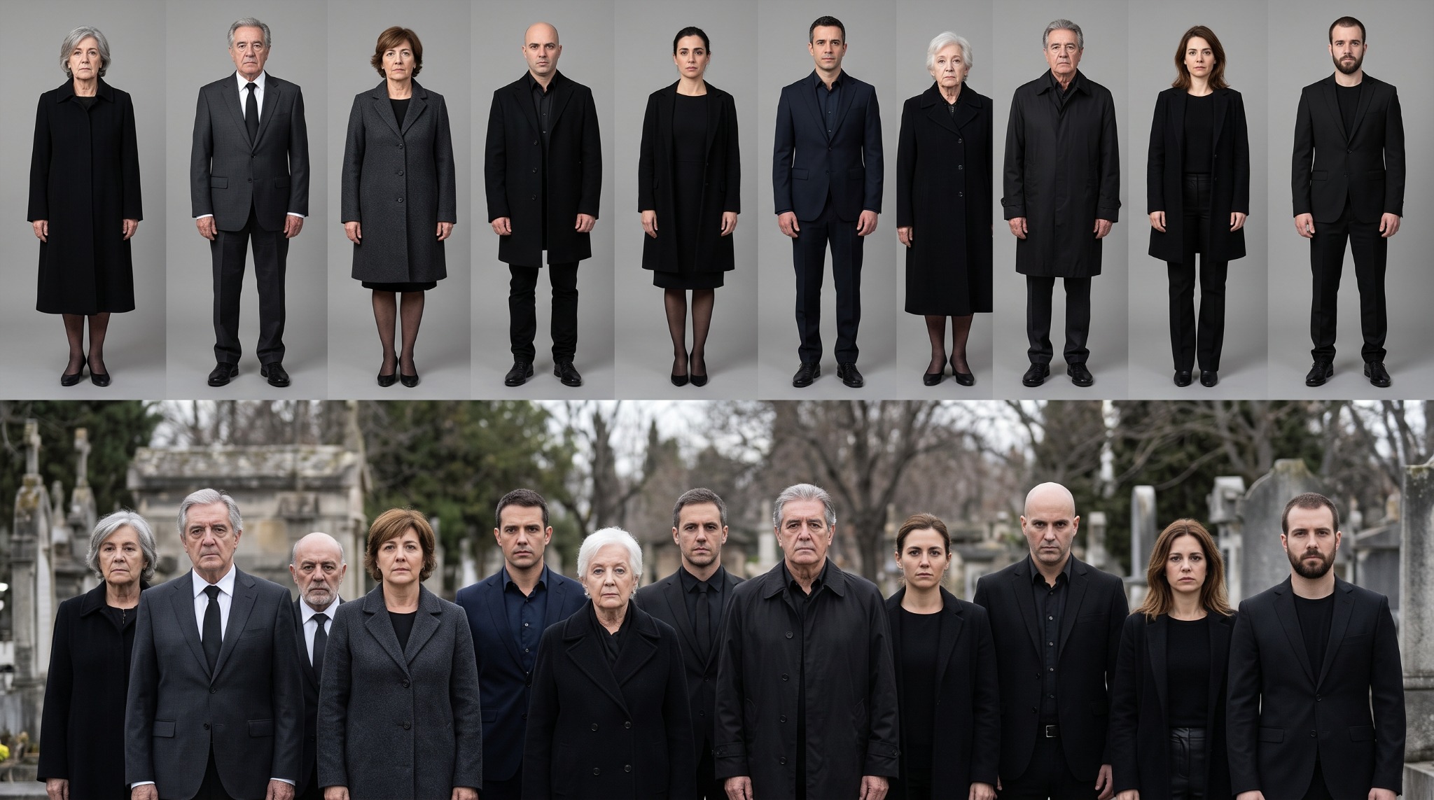 Biblia visual de extras del funeral